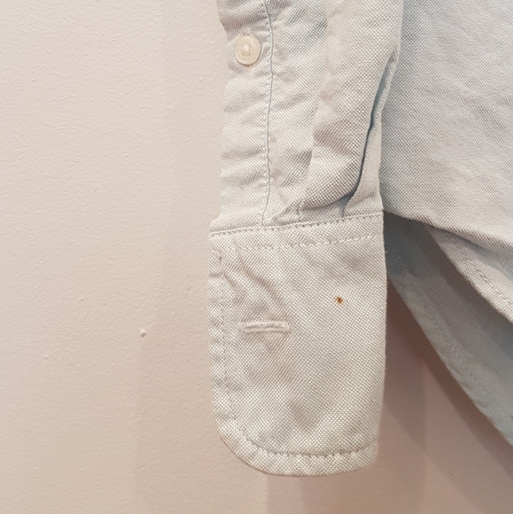 Uniqlo Light Blue Long Sleeve Oxford Buttom Down Shirt Slim Fit - Picture 6 of 9